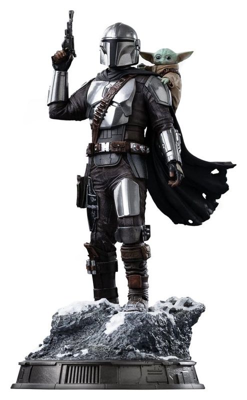 The Mandalorian &amp; Grogu - Statuette 1/10 Art Scale The Mandalorian and Grogu 25 cm - Iron Studios