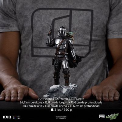The Mandalorian &amp; Grogu - Statuette 1/10 Art Scale The Mandalorian and Grogu 25 cm - Iron Studios