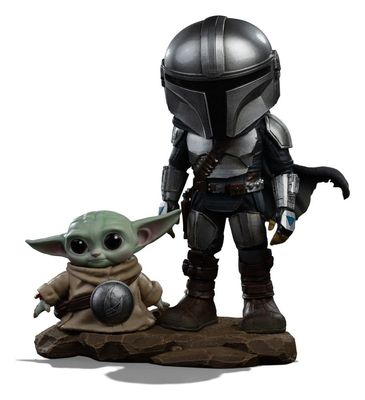 The Mandalorian &amp; Grogu - Figurine MiniCo The Mandalorian and Grogu - Iron Studios