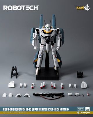 Robotech Robo-Dou - Figurine VF-1S Super Veritech Set (Rick Hunter) 20 cm - ThreeZero