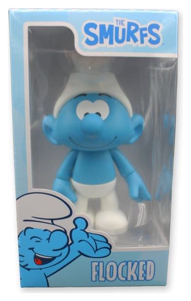 Les Schtroumpfs - Figurine en Vinyle Schtroumpf Blanc et Bleu - Flocked 19 cm - Puppy