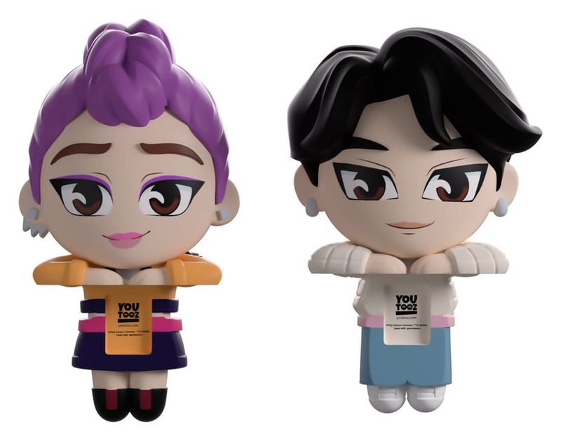 KPop Demon Hunters - Figurines Vinyl Jinu &amp; Rumi Monitor Buddiez 6 cm - Youtooz