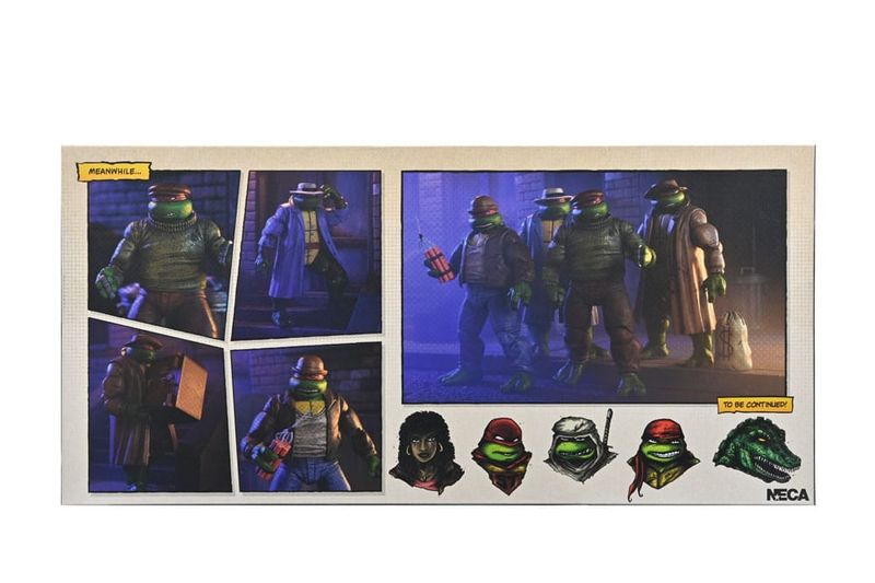 Tortues Ninja - Pack de 4 figurines Gangster Turtles 18 cm - NECA