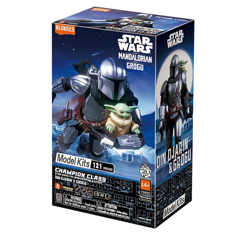Star Wars Mandalorian - Model Kit Champion Class Din Djarin And Grogu - Blokees