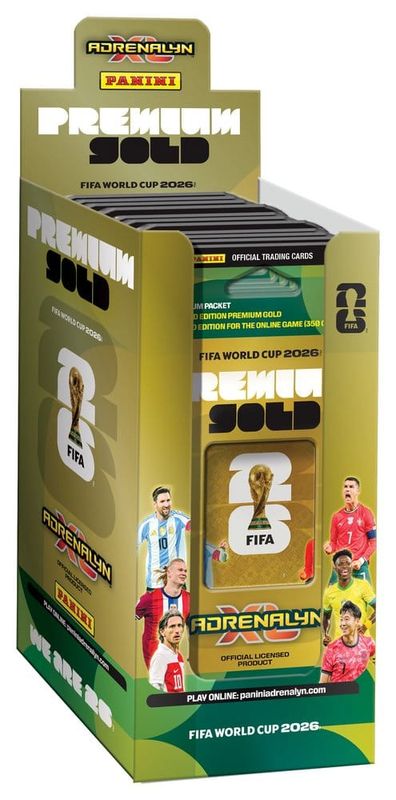 FIFA World Cup 2026 - Cartes à collectionner Adrenalyn XL - Présentoir Premium Or Box (10) - Panini