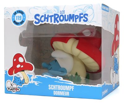 Les Schtroumpfs: Tirelire Schtroumpf Dormeur 16 cm - Plastoy