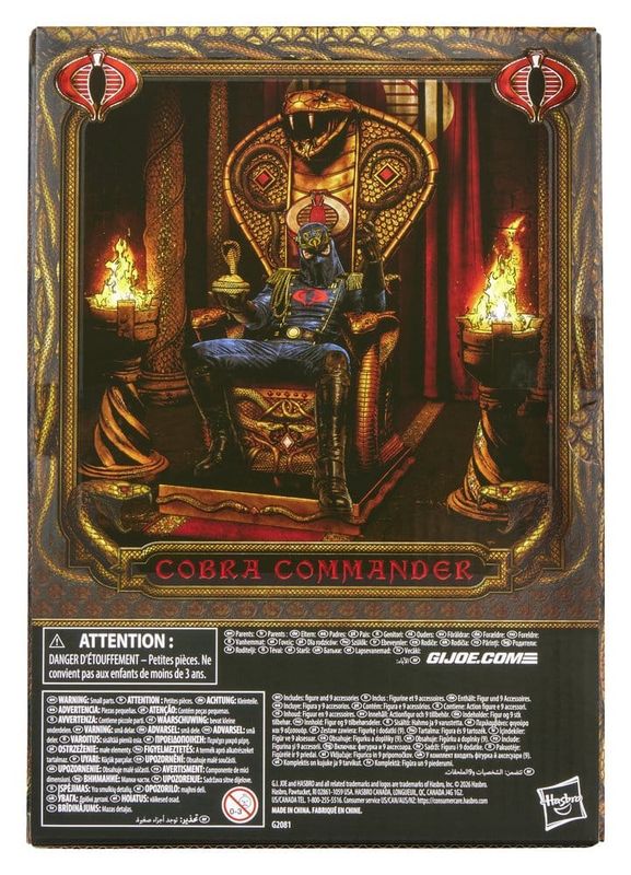 G.I. Joe Classified Series - Figurine Cobra Commander in Dress Uniform &amp; Throne 15 cm - Hasbro