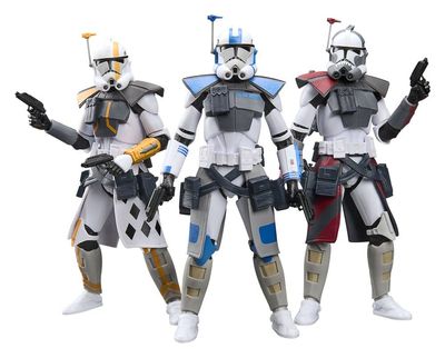 Star Wars: The Clone Wars Black Series pack 3 - Figurines ARC Trooper Havoc, Colt & Blitz 15 cm - Hasbro