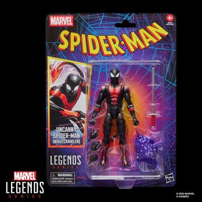 Spider-Man Marvel Legends Retro - Figurine Uncanny Spider-Man (Nightcrawler) 15 cm - Hasbro