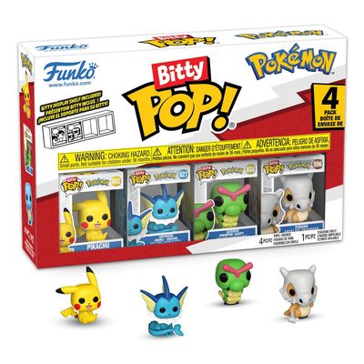 Pokémon - Pack 4 figurines Bitty POP! Series 1 2 cm - Funko