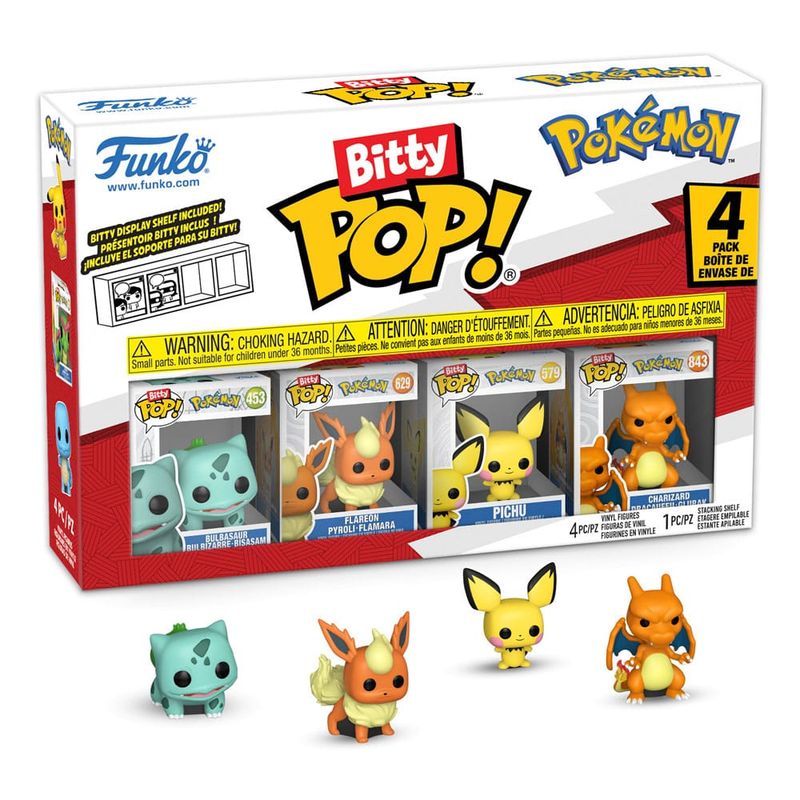 Pokémon - Pack 4 figurines Bitty POP! Series 3 2 cm - Funko