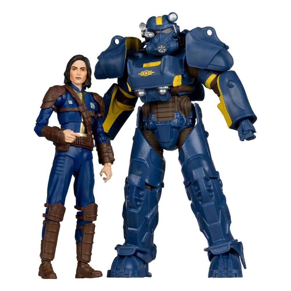 Fallout 4 - Pack 2 statuettes T-60 Vault Tec &amp; Sole Survivor 18 cm - McFarlane Toys