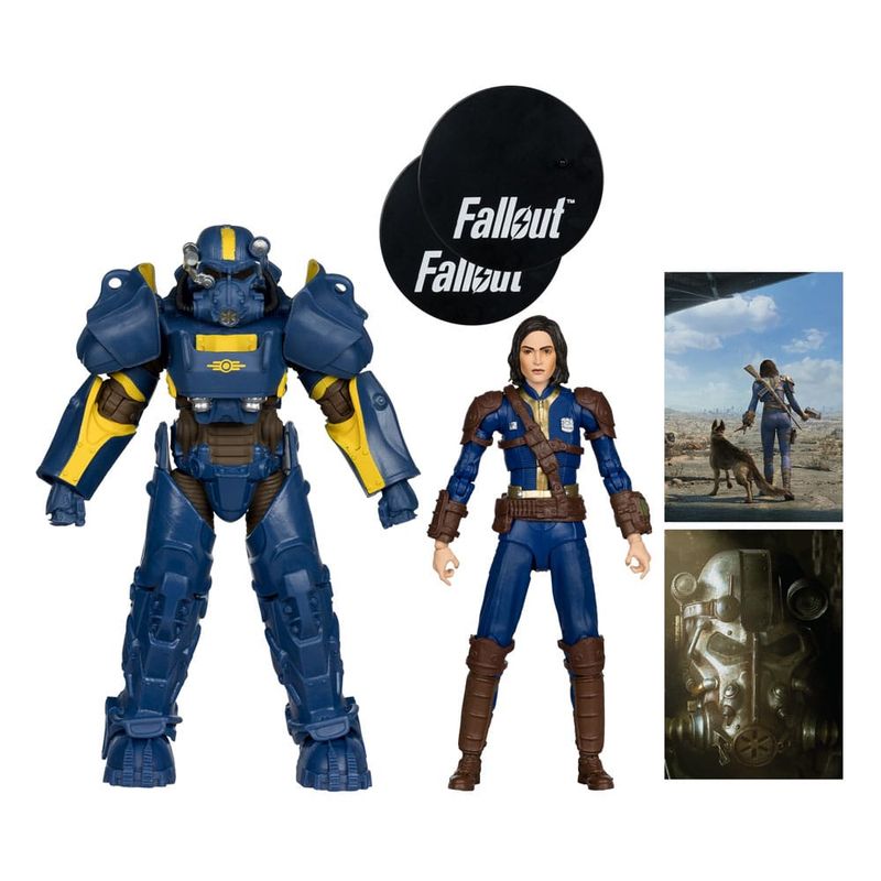 Fallout 4 - Pack 2 statuettes T-60 Vault Tec & Sole Survivor 18 cm - McFarlane Toys
