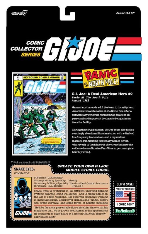 G.I. Joe - Figurine ReAction+ Snake Eyes (Skybound Comic Box Series, Issue #2) - Super7