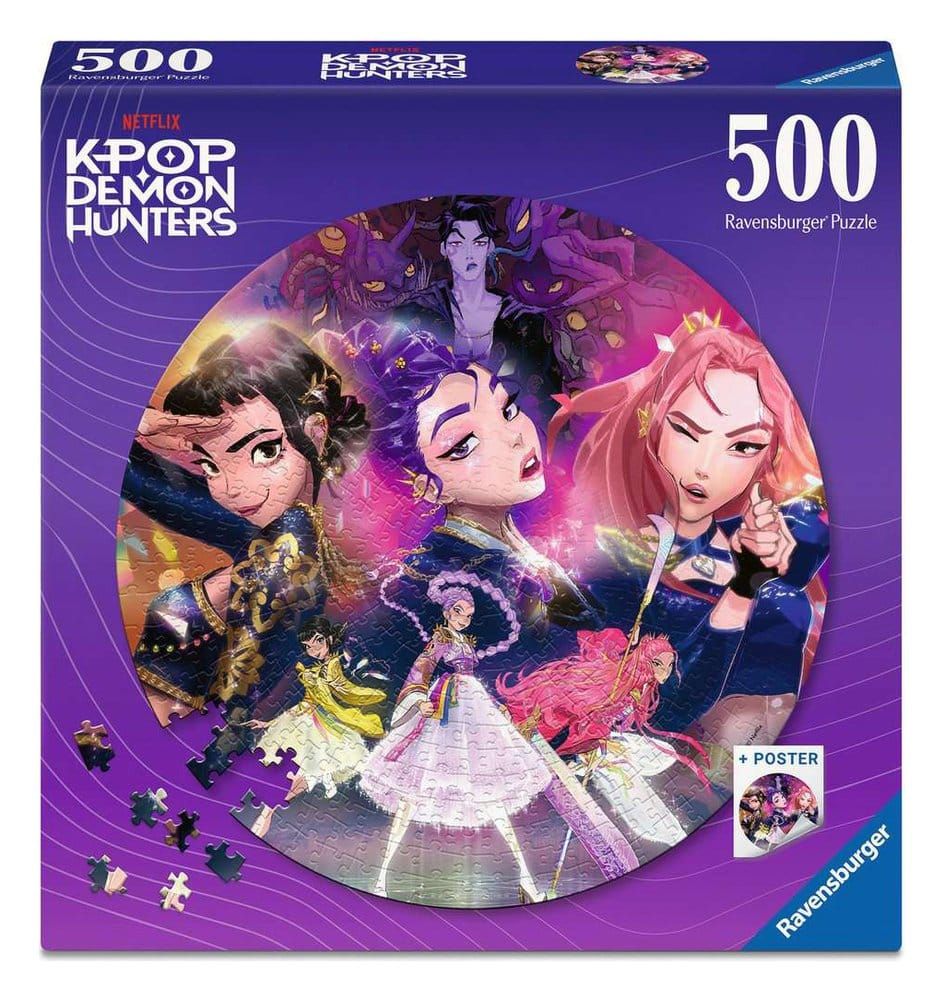 KPop Demon Hunters - Puzzle rond For the fans! (500 Pièces) - Ravensburger