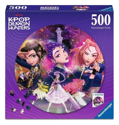 KPop Demon Hunters - Puzzle rond For the fans! (500 Pièces) - Ravensburger