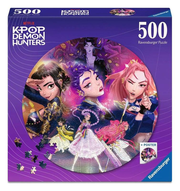 KPop Demon Hunters - Puzzle rond For the fans! (500 Pièces) - Ravensburger