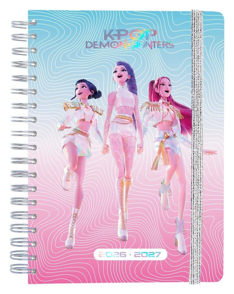 KPop Demon Hunters - Journal à spirale agenda hebdomadaire 2026/2027 A5 - Grupo Erik