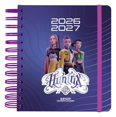 KPop Demon Hunters - Journal à spirale Agenda journalier  2026/2027 A5 - Grupo Erik