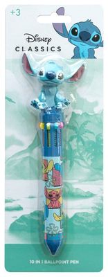 Disney - Sstylo à bille 10 couleurs 3D Stitch - Grupo Erik