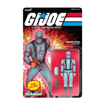 GI Joe - Figurine ReAction+ Snake Eyes (Red Glow, Crystal Poison) 10 cm - Super7