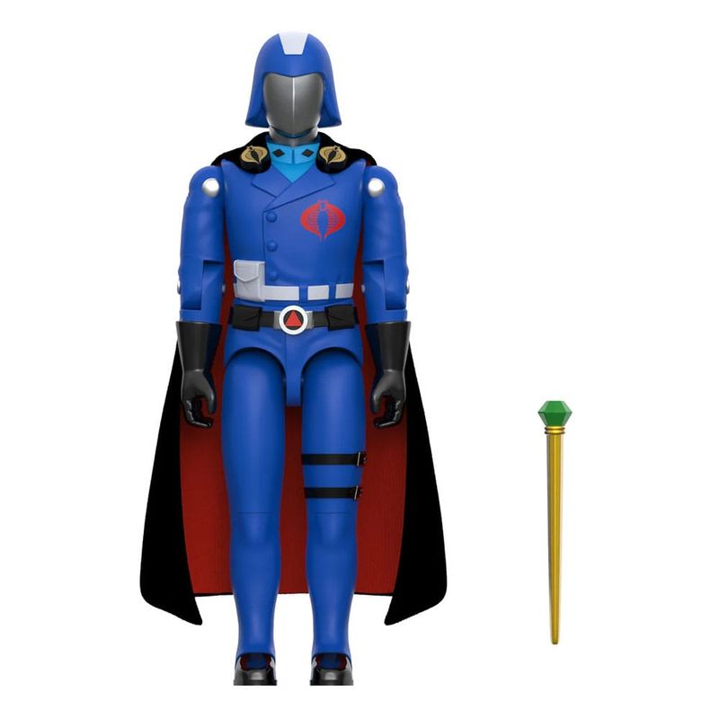 GI Joe - Figurine ReAction+ Cobra Commander (Movie, Black Cape) 10 cm - Super7