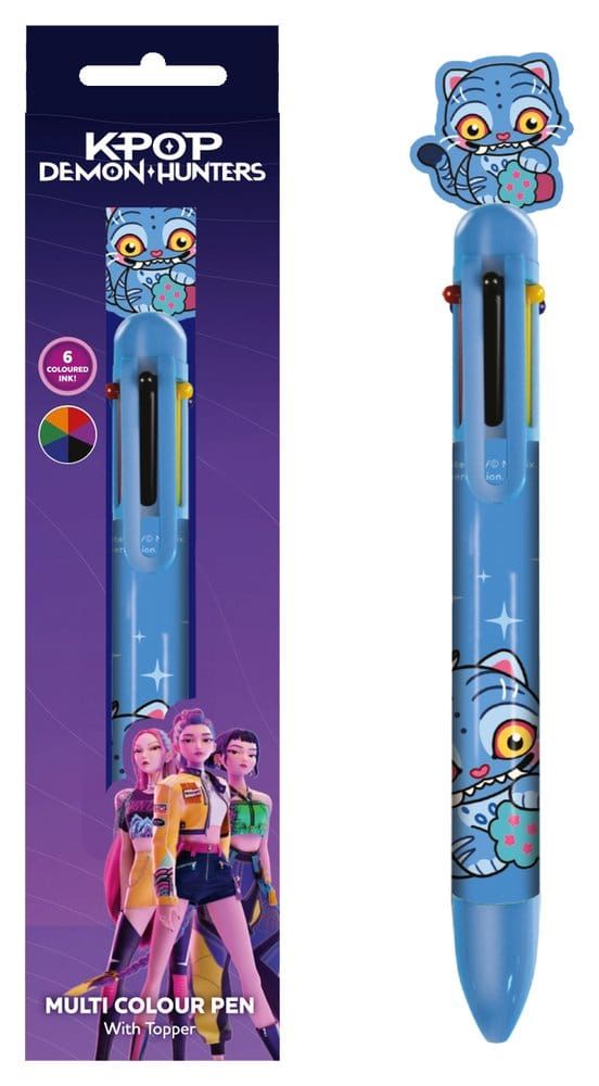 KPop Demon Hunters - Stylo 6 couleurs Derpy Tiger - Pyramid International