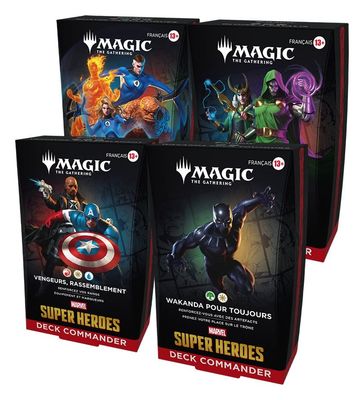 Magic the Gathering Marvel Super Heroes - Commander Decks Carton (4) *FRANCAIS* - Wizards of the Coast
