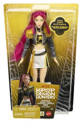 KPop Demon Hunters - Poupée chantante Huntrix Mira (Golden) - Mattel
