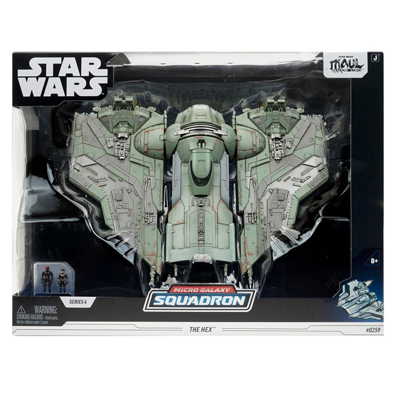Star Wars - Micro Galaxy Squadron Feature Vehicule &amp; Figurine The Hex 22,5cm - Jazwares