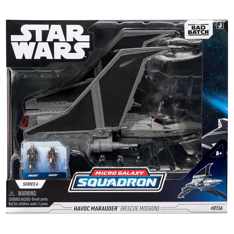 Star Wars - Micro Galaxy Squadron Deluxe Vehicule &amp; Figurine Havoc Marauder Rescue Mission 20cm - Jazwares