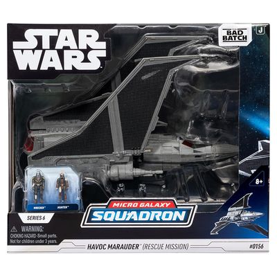 Star Wars - Micro Galaxy Squadron Deluxe Vehicule &amp; Figurine Havoc Marauder Rescue Mission 20cm - Jazwares