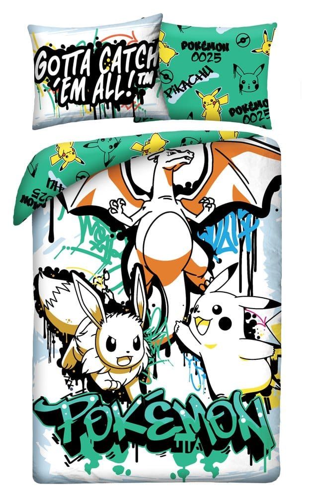 Pokémon - Parure de lit Ver. 18 140 x 200 cm / 70 x 90 cm - Halantex