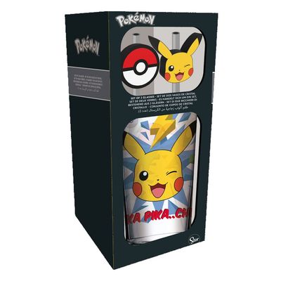 Pokémon verre tumbler avec pailles métal Pikachu 485 ml - Stor