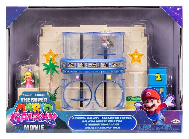 Super Mario Galaxy, le film - Diorama avec 2 mini-figurines Galaxie du Portail - Jakks Pacific