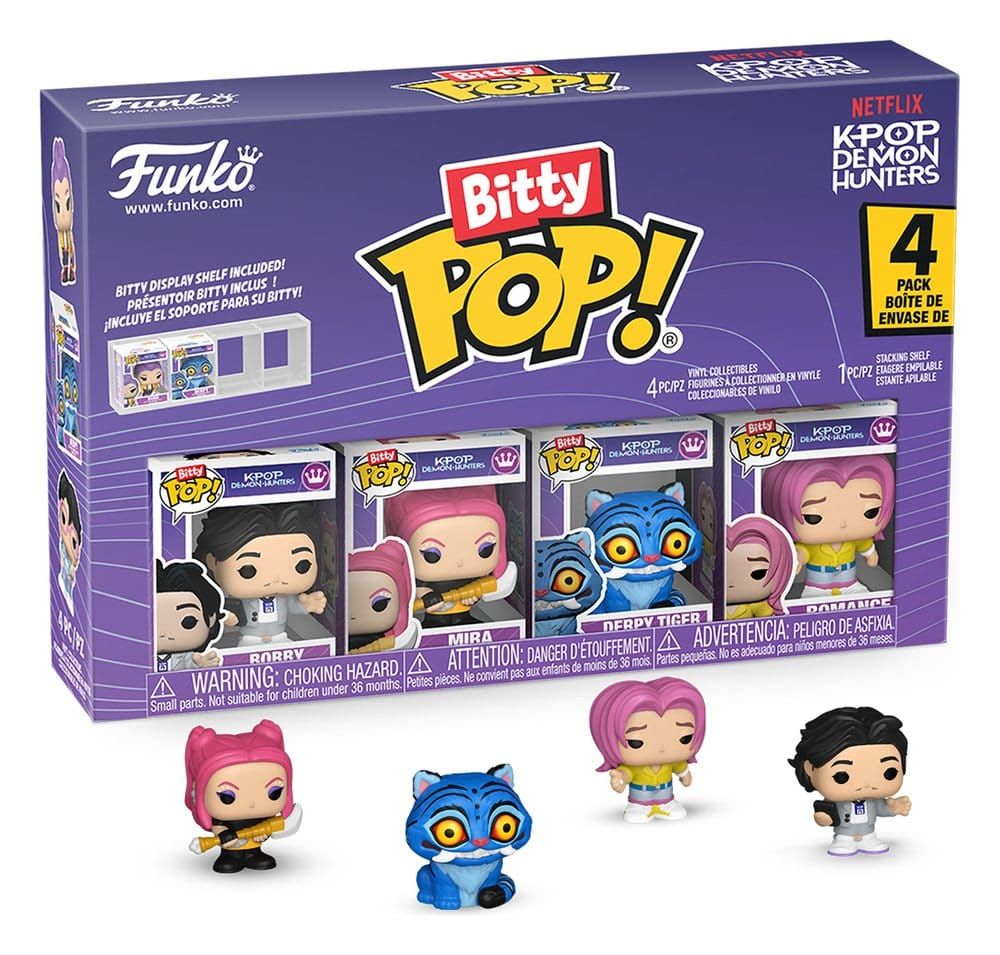 KPop Demon Hunters - Pack de 4 Mini-Figurines Bitty POP! Mira 2 cm - Funko