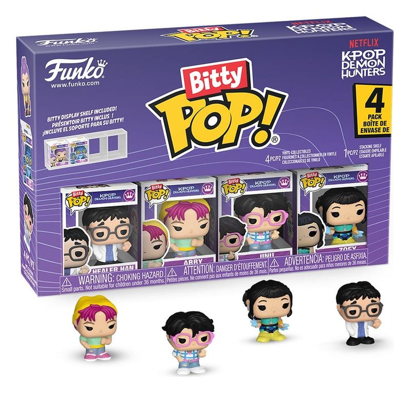 KPop Demon Hunters - Pack de 4 Mini-Figurines Bitty POP! Zoey 2 cm - Funko