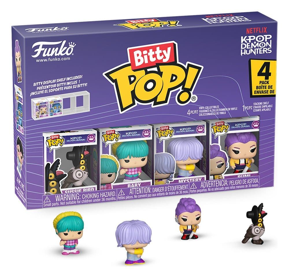 KPop Demon Hunters - Pack de 4 Mini-Figurines Bitty POP! Rumi 2 cm - Funko
