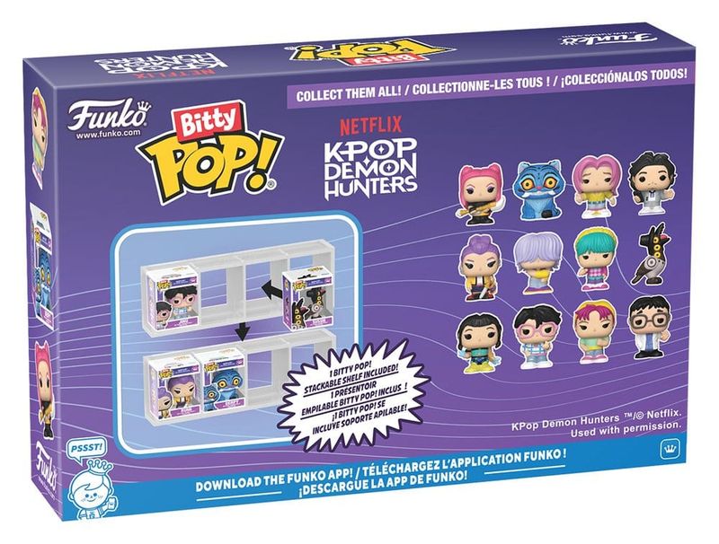 KPop Demon Hunters - Pack de 4 Mini-Figurines Bitty POP! Rumi 2 cm - Funko