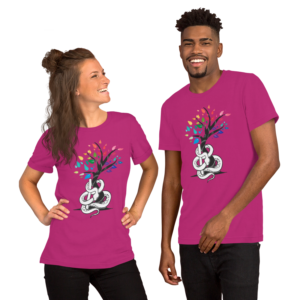 Unisex t-shirt, Color: Berry, Size: S