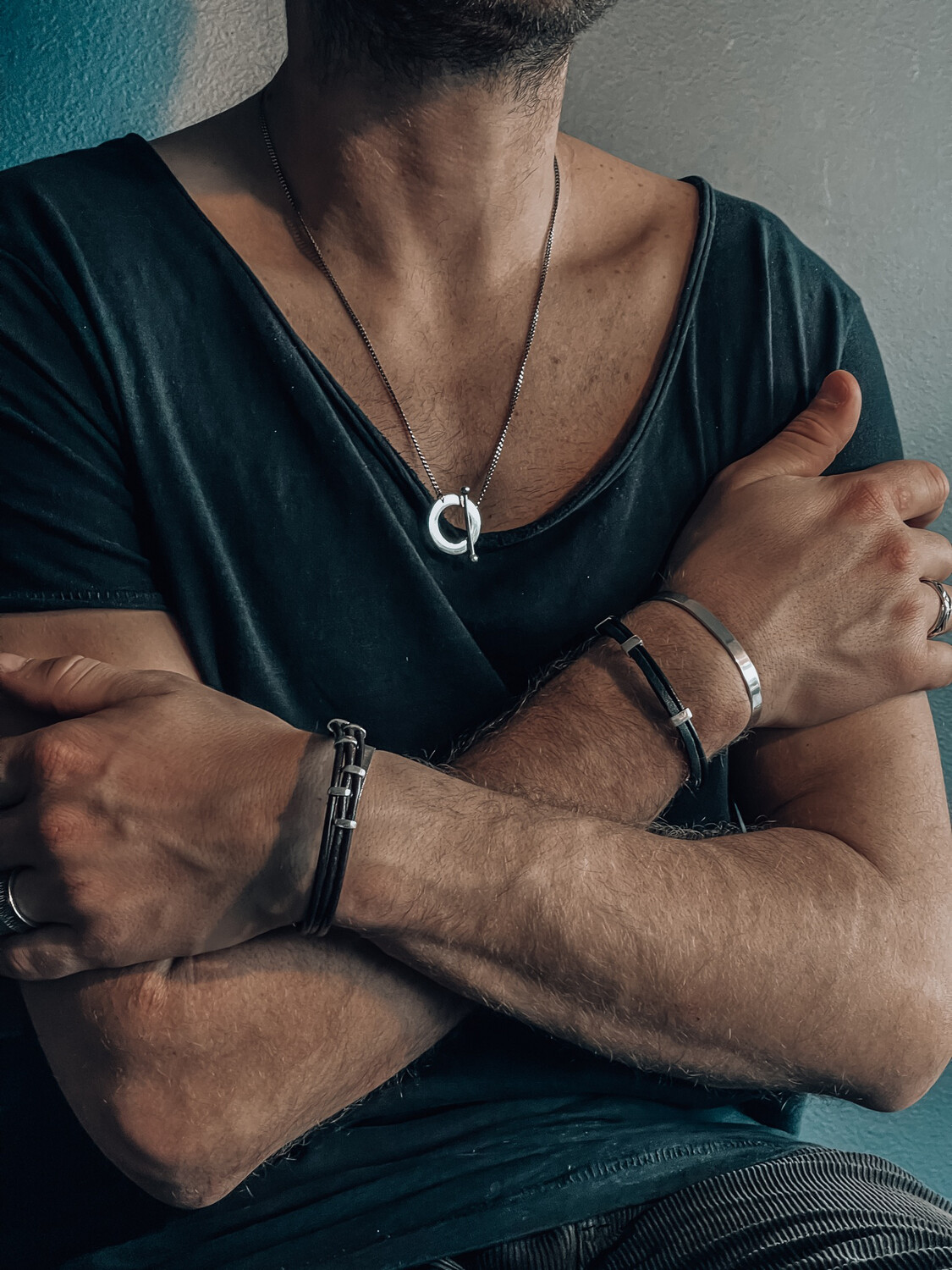 Collar de Hombre, cadena de 55 cm de largo.