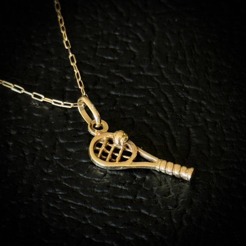 Dije RAQUETA TENIS oro 18k 