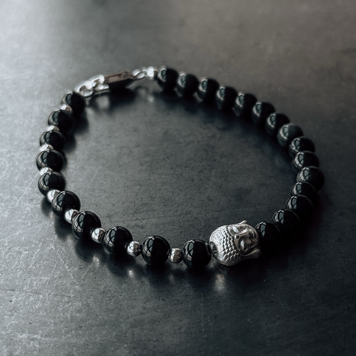 Pulsera obsidianas BUDA
