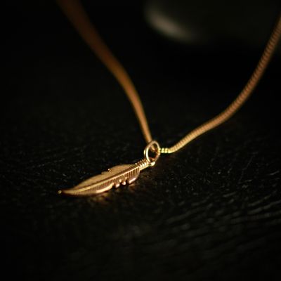 Dije pluma LIBERTY oro 18k