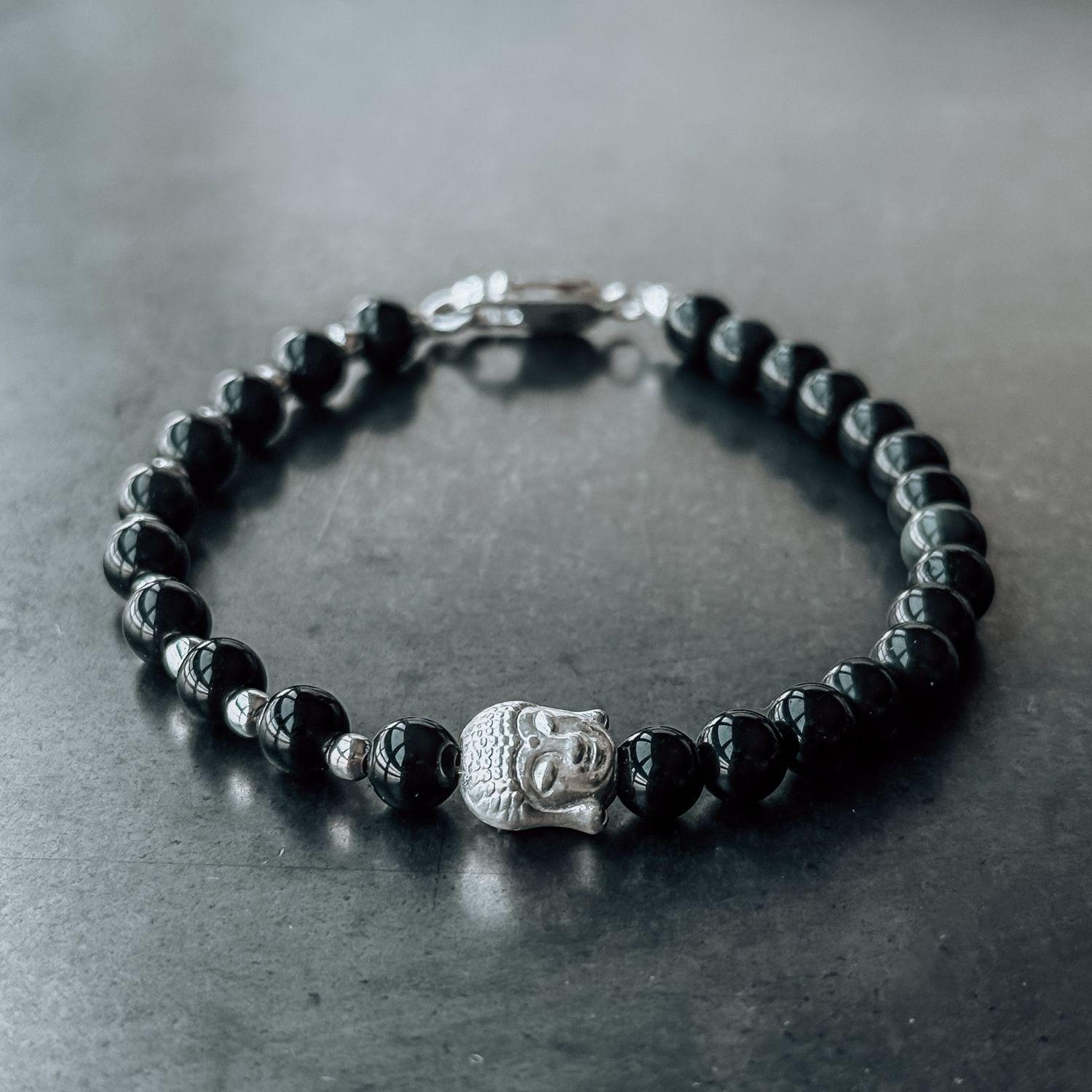 Pulsera obsidianas BUDA