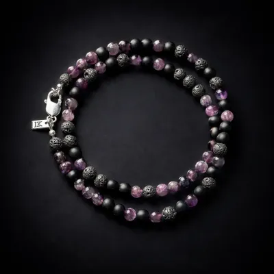 Collar Amatistas BLACK AMAT