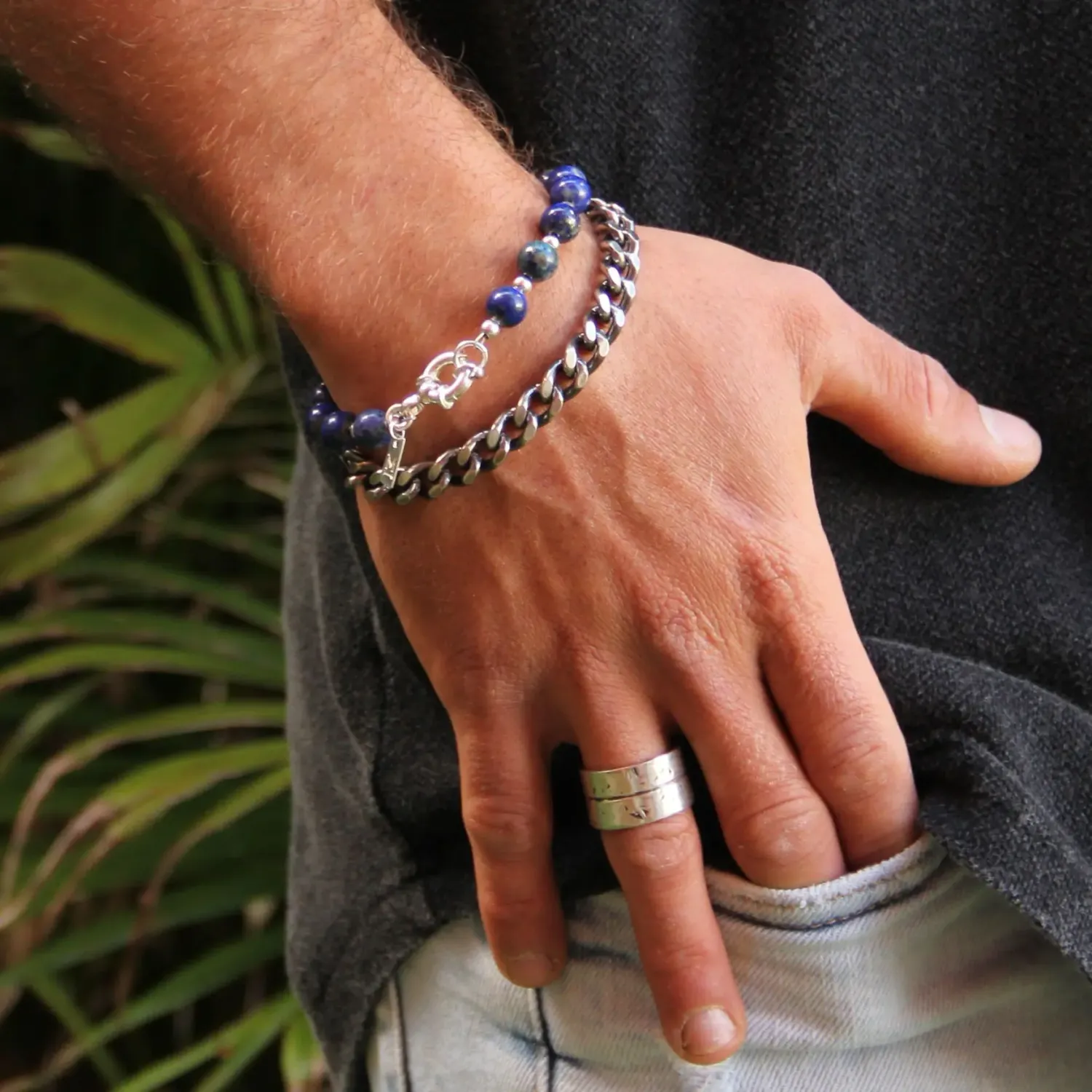 Pulsera lapislázuli TRIBAL