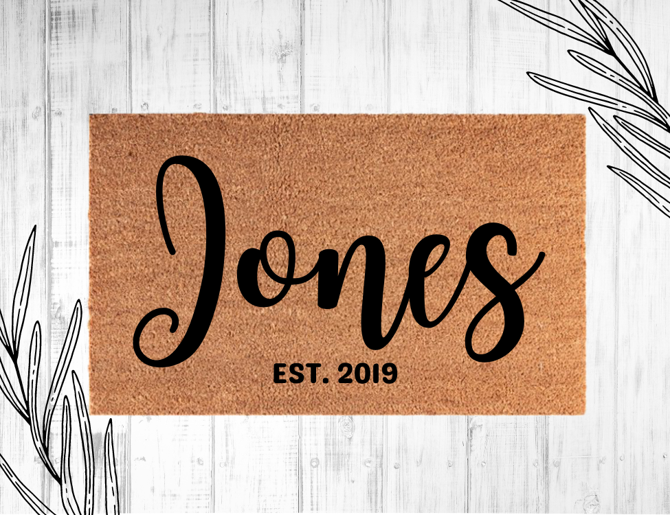 Personalized Est. Door Mat