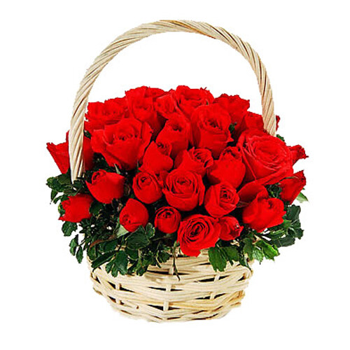Red Roses Basket