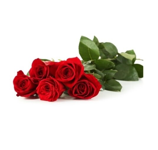 5 rose rosse